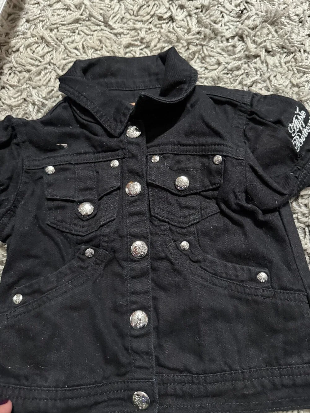 Apple Bottom Jeans Y2K Baby Girl Embroidered Top Size 4T